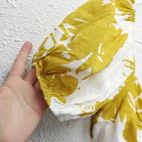 NWT One And Only Mustard Yellow Floral Prairie - Picture 5 of 9